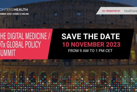 Frontiers Health to host our Inaugural Digital Medicine & DTx Global Policy Summit